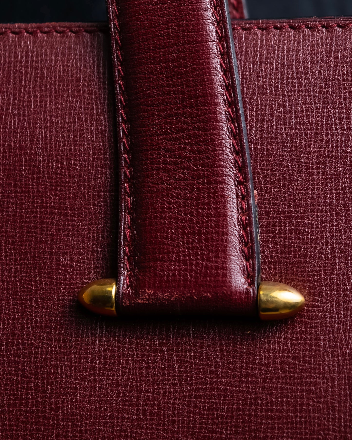 "Cartier" Jewelry ruby color leather tote bag