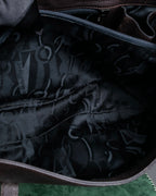 "Salvatore Ferragamo" Double Gancini motif foil stamped leather shoulder bag