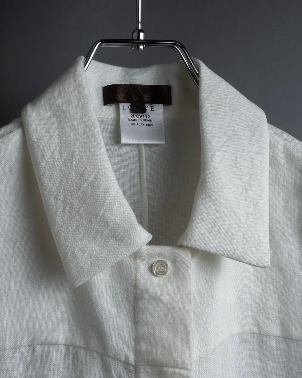 "LOEWE" 00's Fly front linen shirt