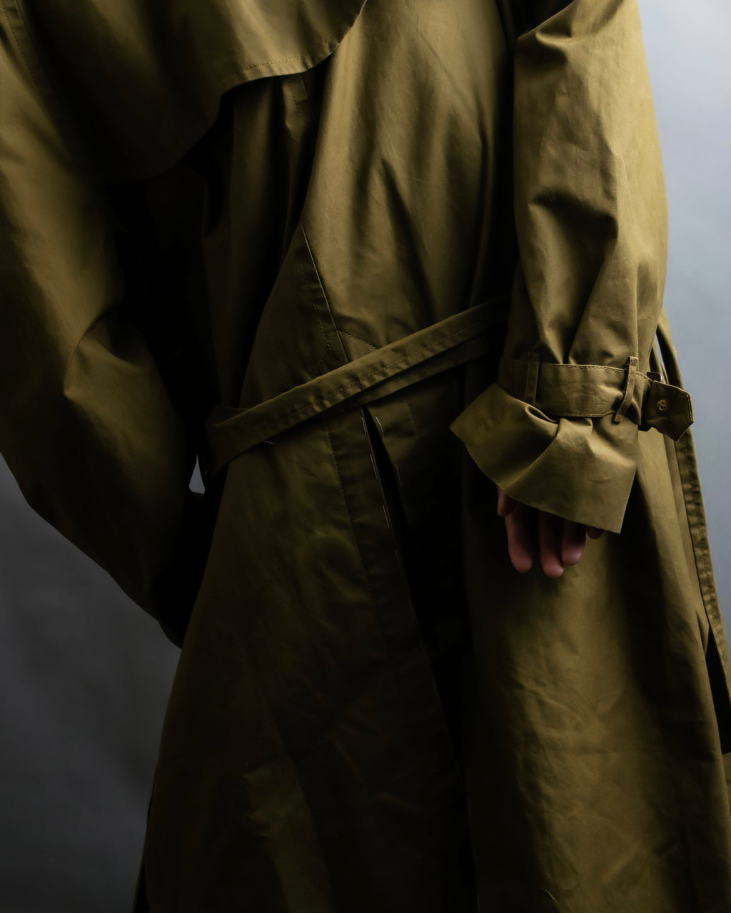 "MAISON MARGIELA" 20AW reconstructed tulle docking trench coat