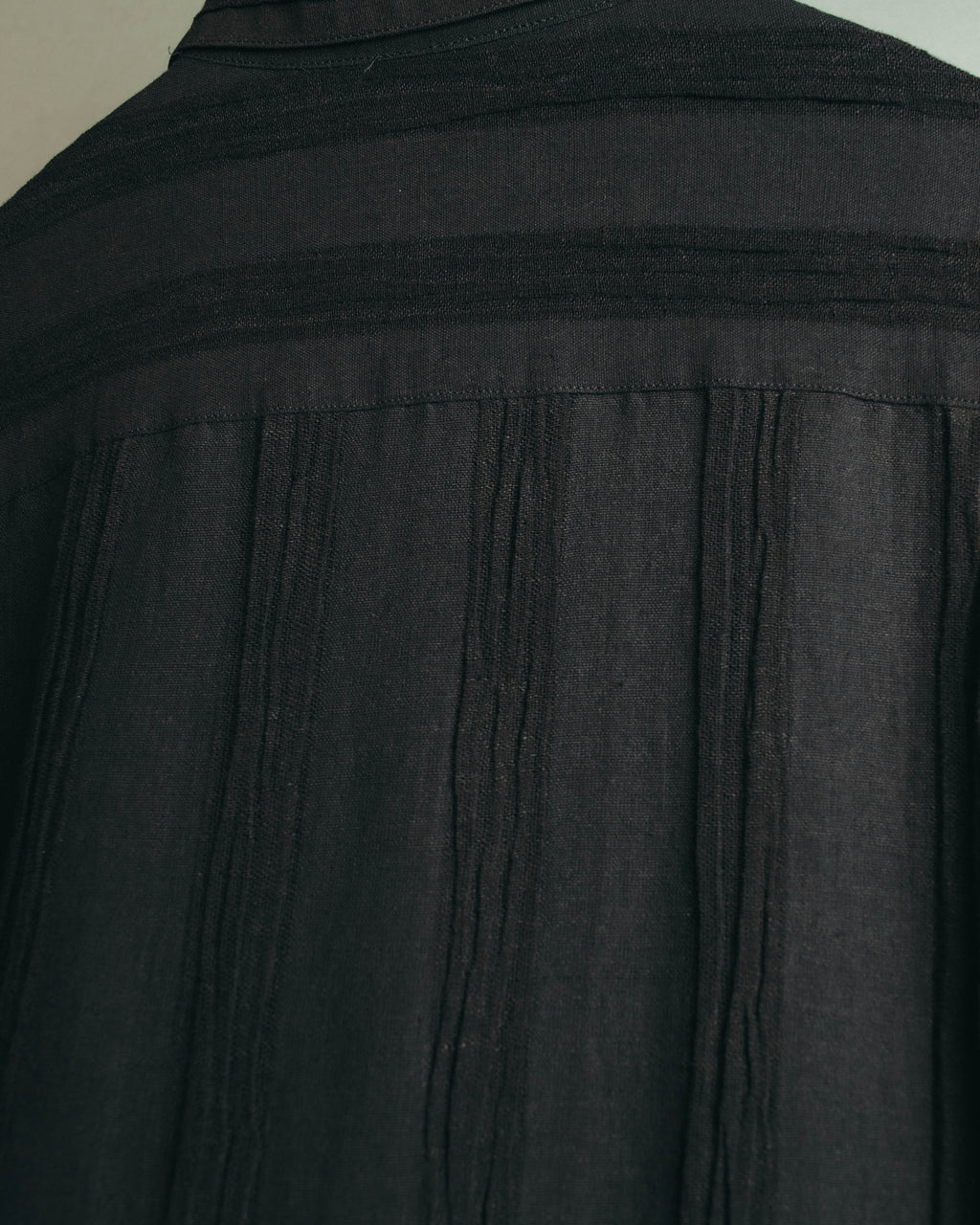 "BALENCIAGA" 80's-90's Textured linen blend shirt