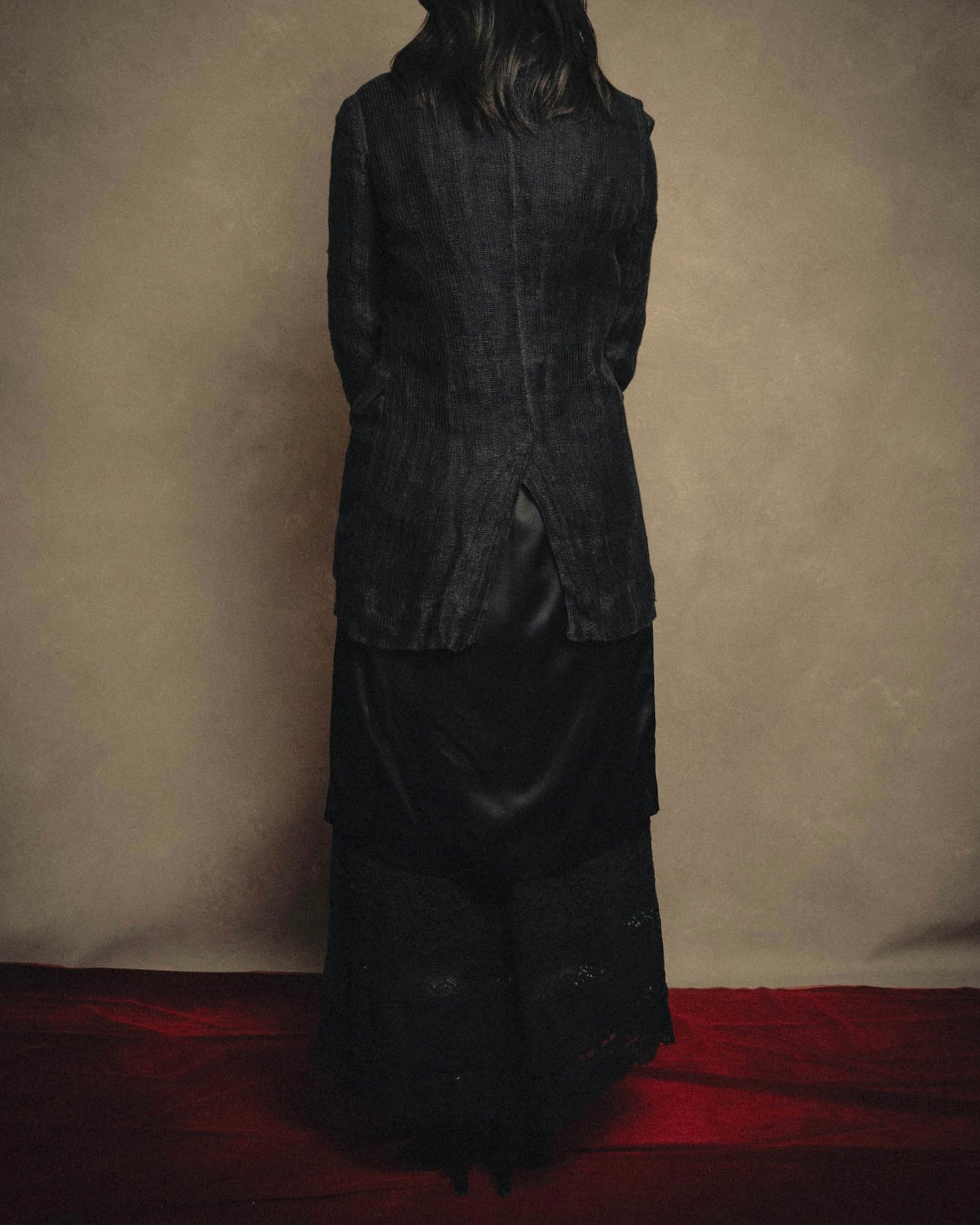 -SPECIAL- “Rick Owens” 2000’s Open weave shawl cardigan
