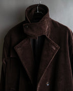 "Barbour" Wide ribbed corduroy maxi-length trench coat