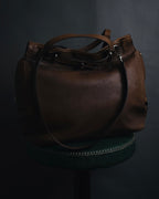 "MAURO GOVERNA" 00’s-10’s lamb leather belted draped bag