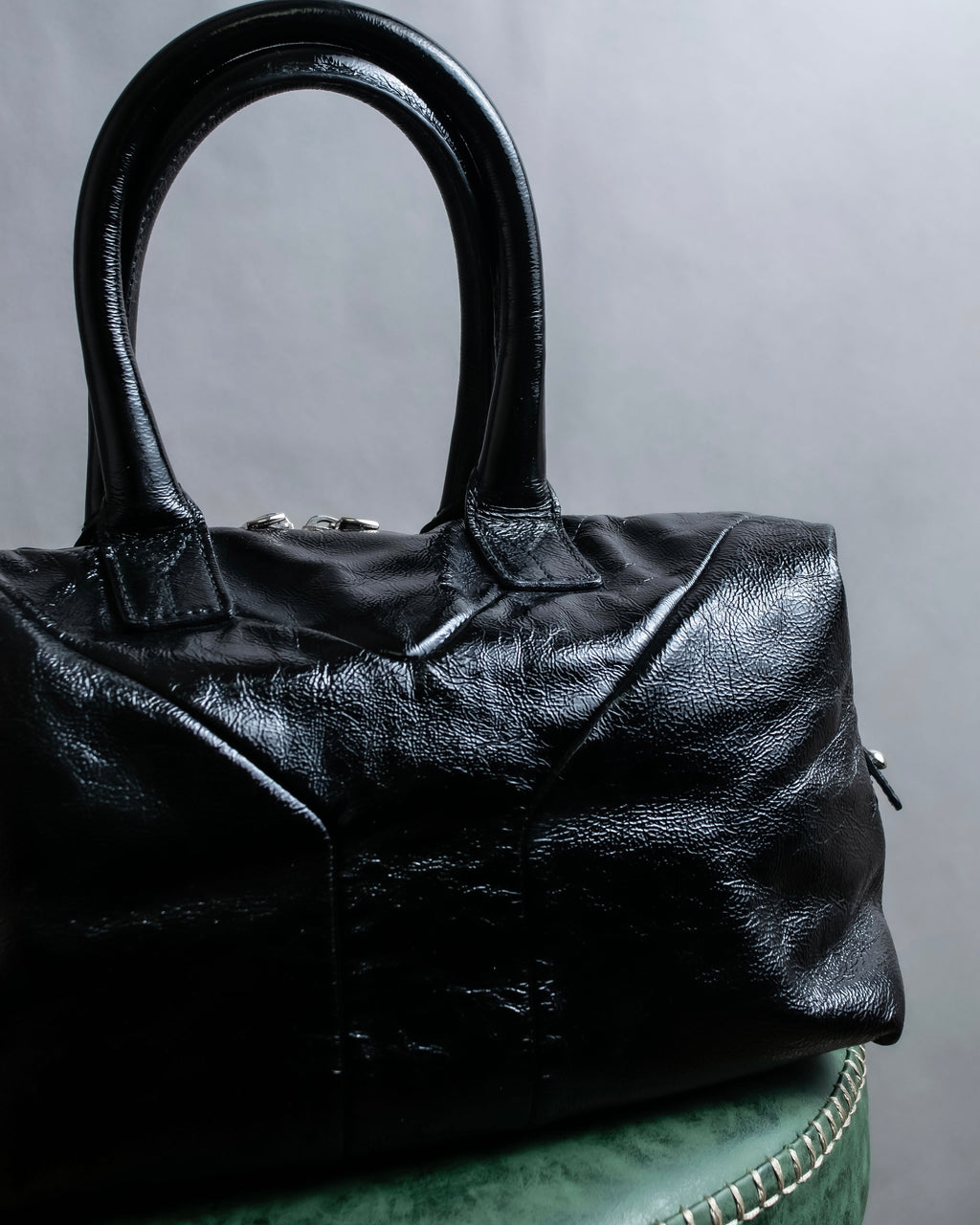 "YVES SAINT LAURENT" Glossy leather easy boston bag