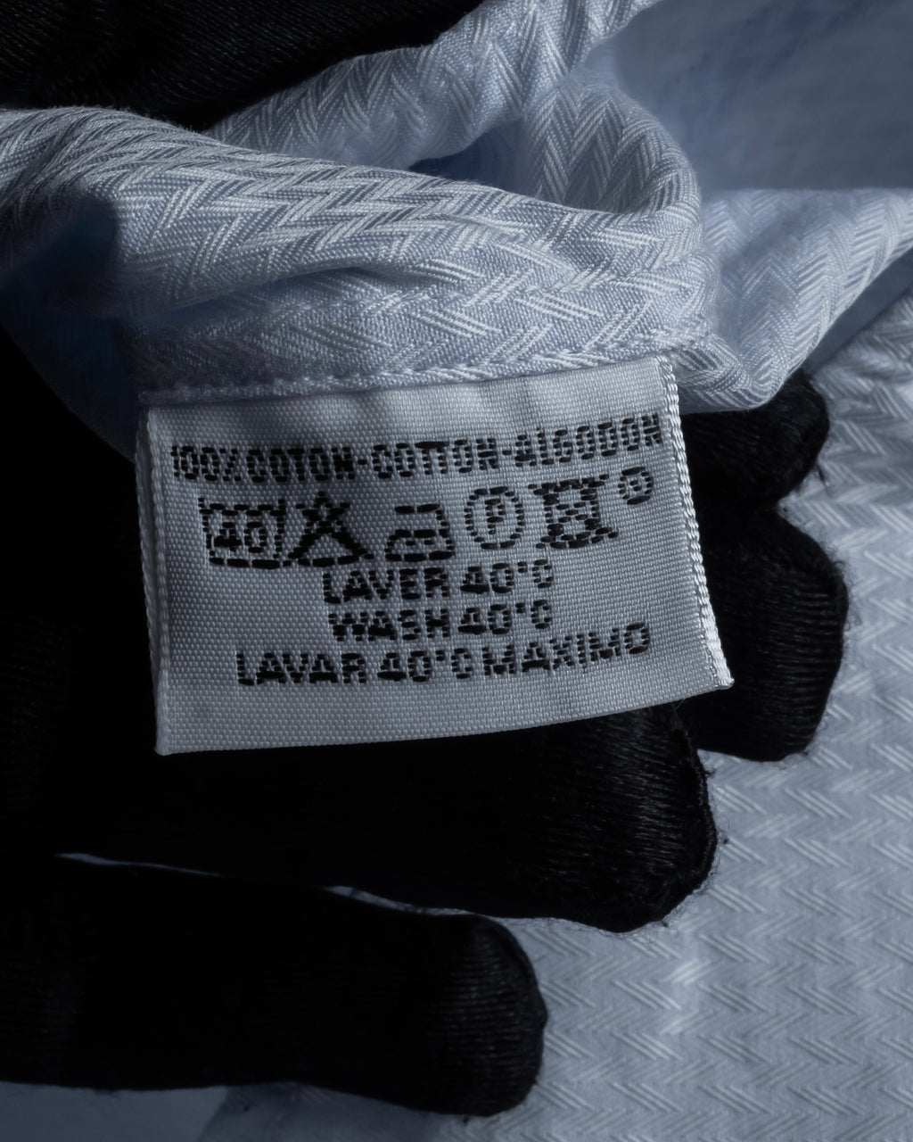 “HERMES” 80’s clou de selle-button jacquard dress shirt