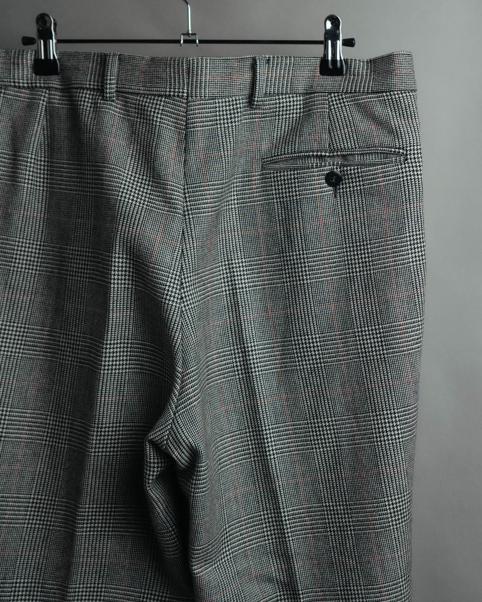 -MOOD MILLÉSIMES- 80’s-90’s Prince of Wales check wool double-breasted setup suit