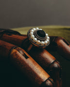 -SPECIAL- “Tiffany & Co.” 2000’s Pearl and black stone Ziegfeld cocktail ring