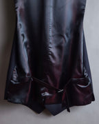 "GIORGIO ARMANI" Deep satin backed tailored wool vest