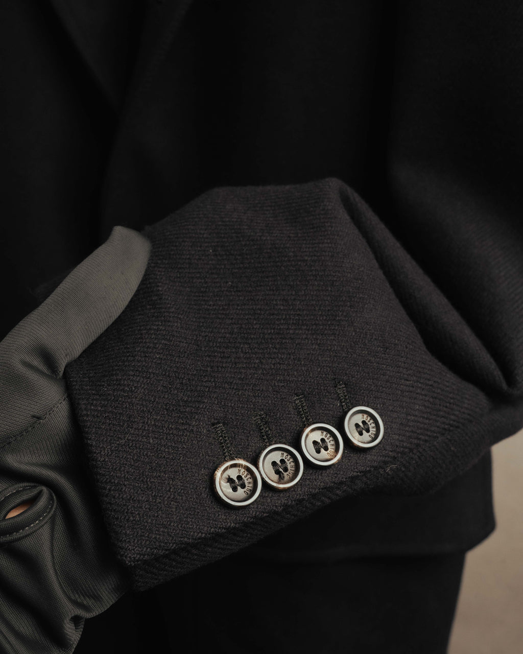 “MOSCHINO” 90’s-00’s wool cashmere tailored long coat