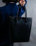 "tricot COMME des GARCONS" Floral pattern punching design tote bag