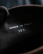 “Christian Dior” Brown Cannage leather long boots