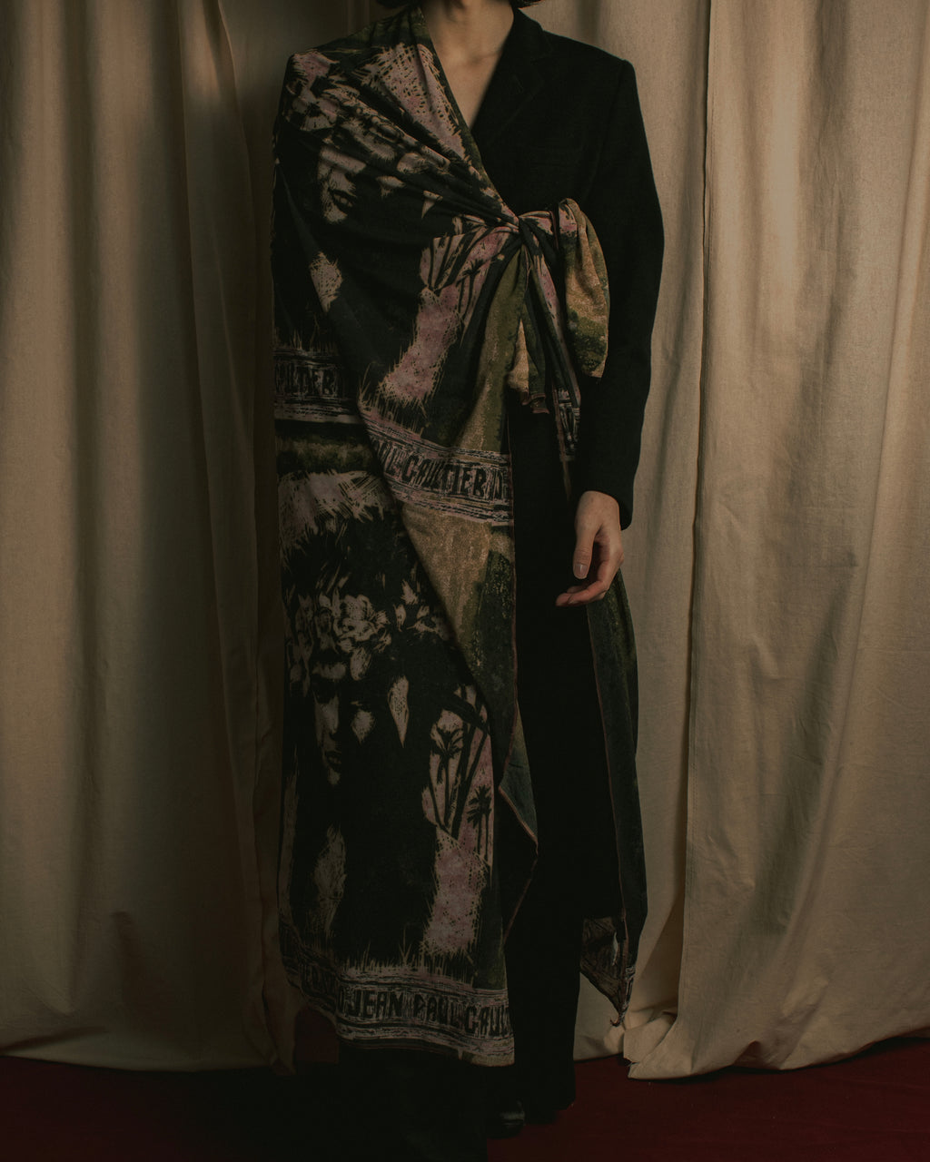 “Jean Paul Gaultier” Printed portrait large scarf