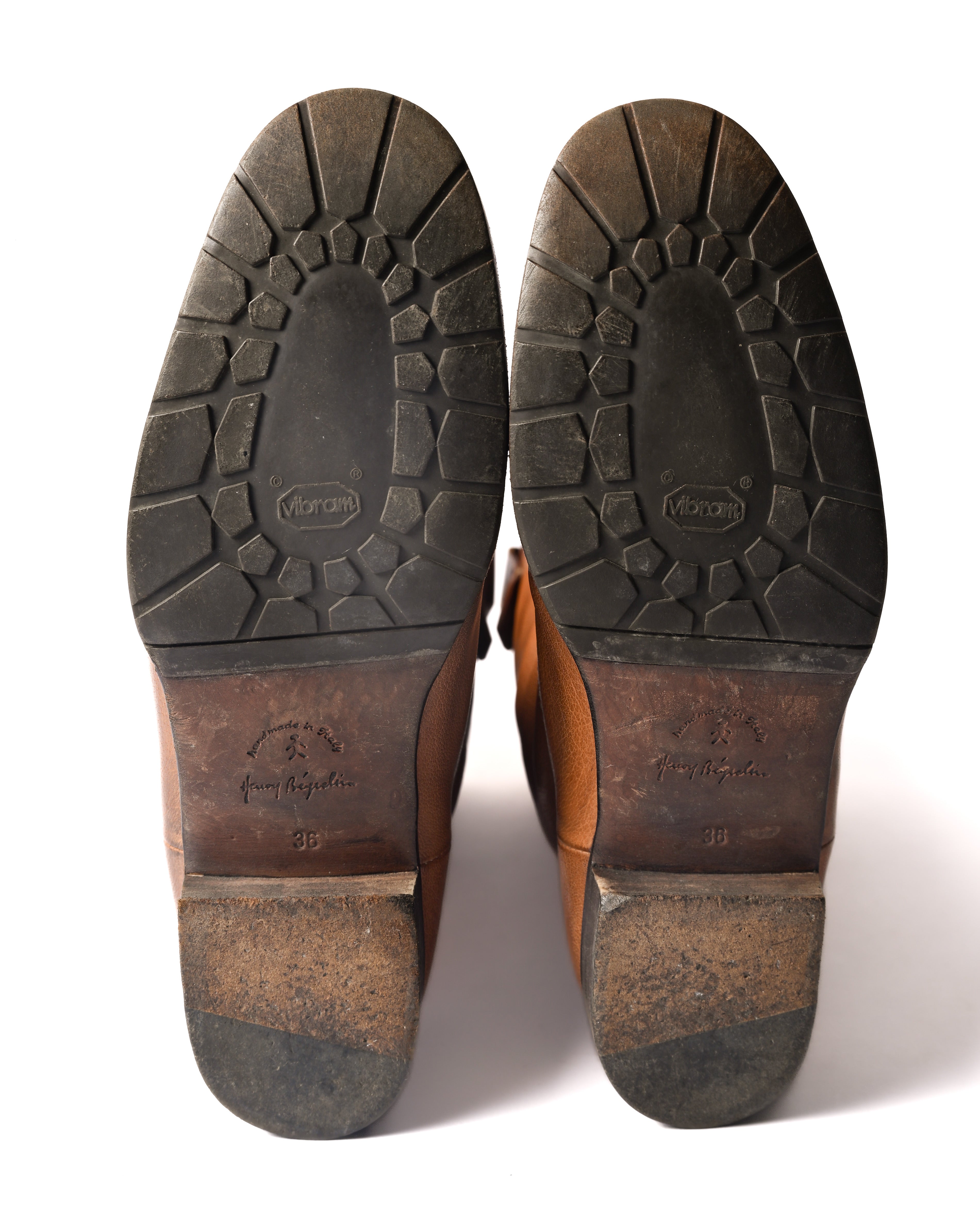 HENRY BEGUELIN/ Western Detailed Long Leather Boots