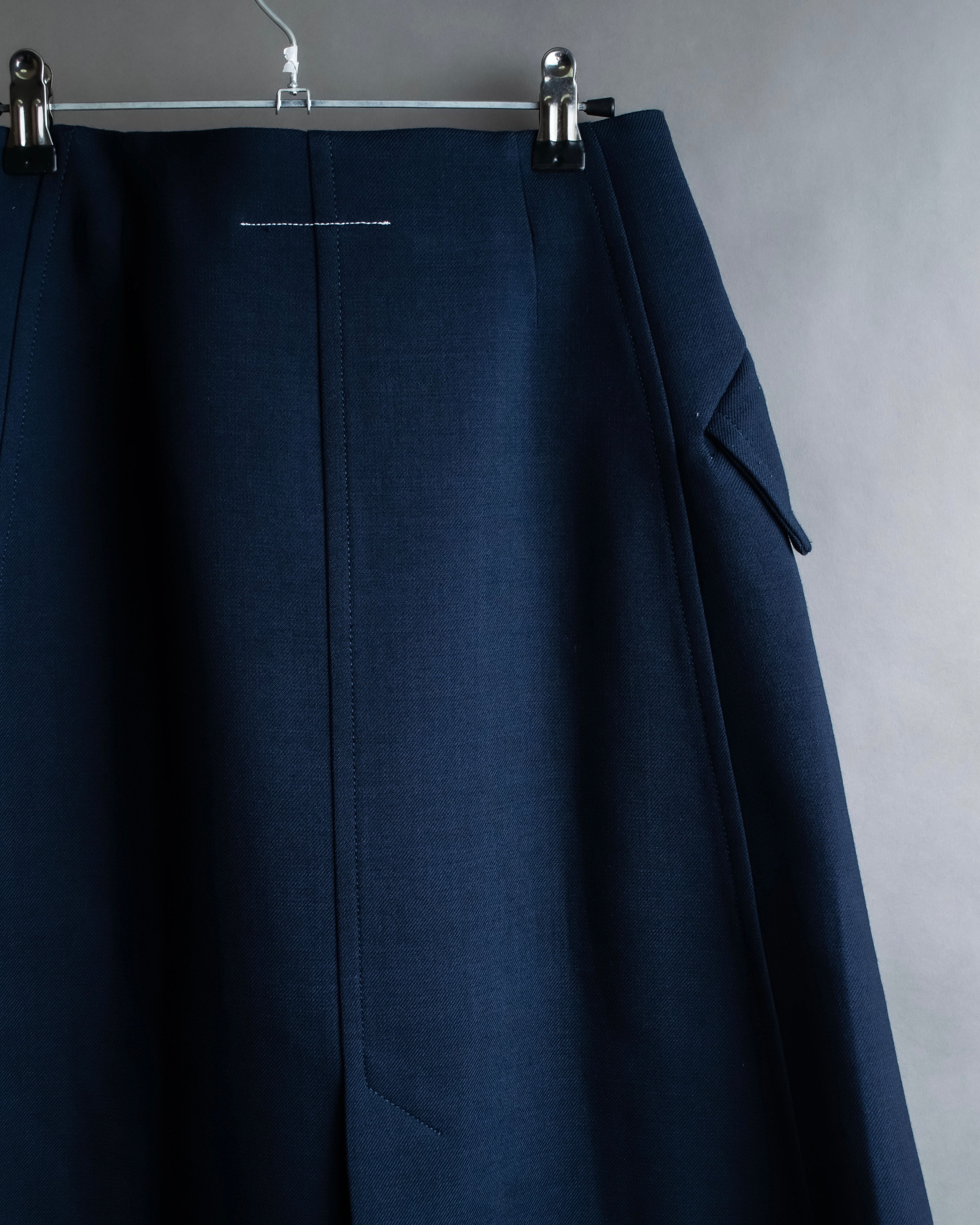 "MM6 MAISON MARGIELA" 20SS Beautiful navy trench skirt