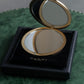 "GUCCI" Gold metal design logo engraved hand mirror