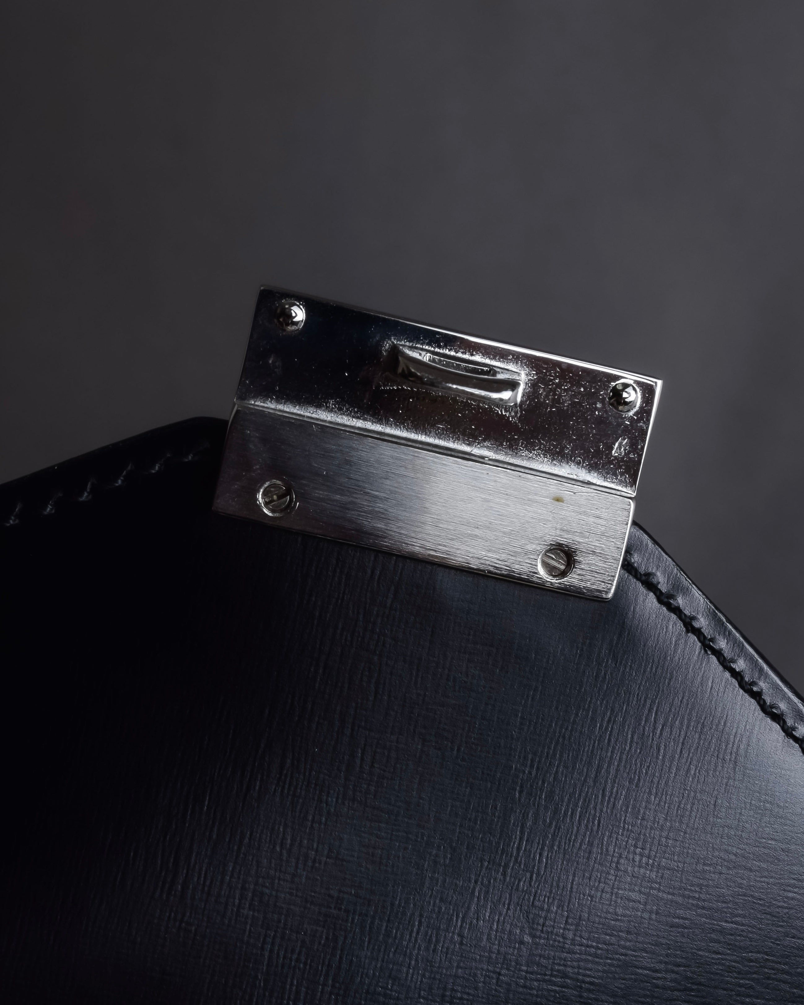"LOEWE" Logo engraved leather briefcase bag