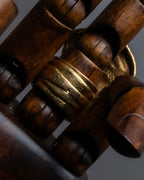 "YVES SAINT LAURENT" Treasure box style turquoise artillery ring