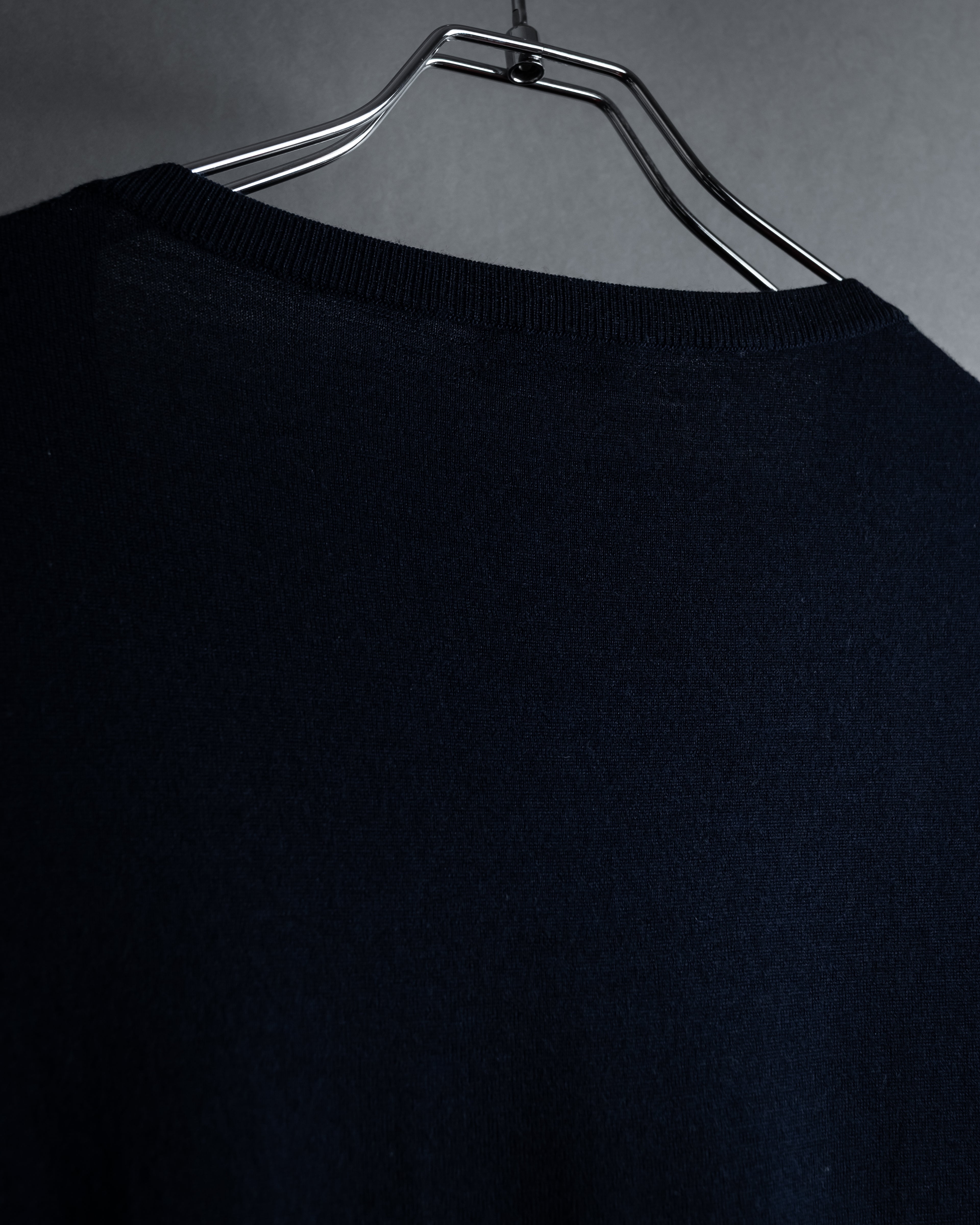 "CELINE" Hedi Slimane design compact silhouette wool knit