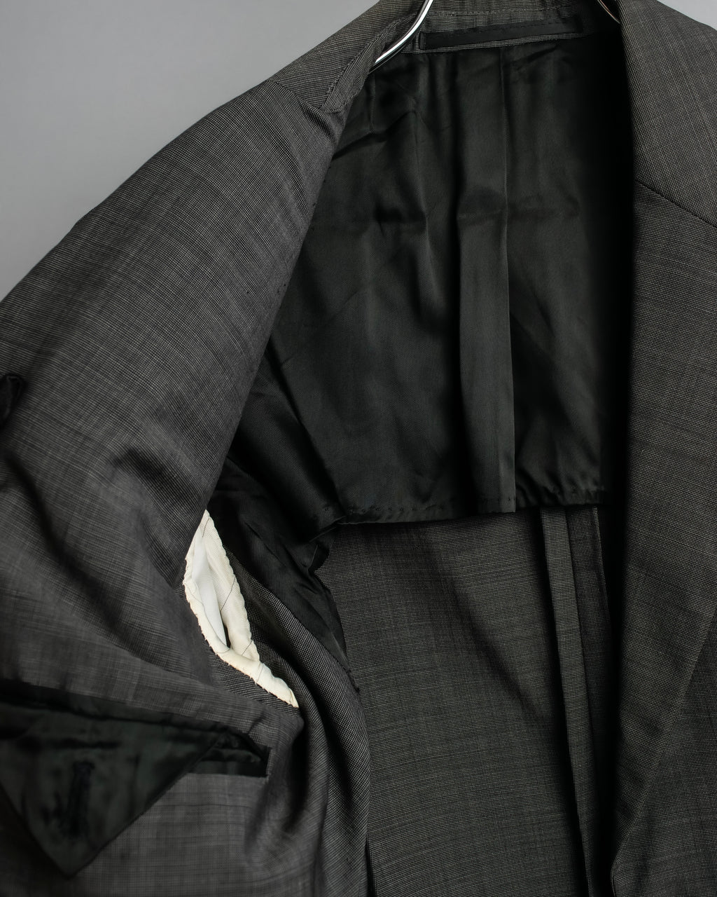 "PRADA" Sharkskin wool minimal tailoring set up