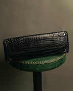 “Salvatore Ferragamo” 90’s-00’s crocodile embossed structured tote bag