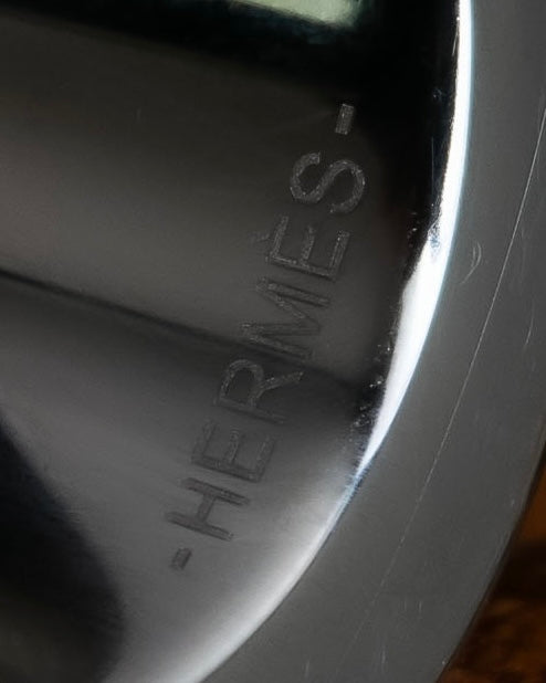 "HERMES" Maron Equus series silver ring