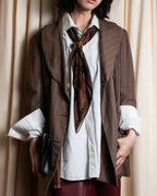 "Vintage different houndstooth pattern shawl collar jacket"