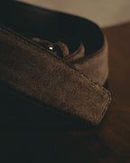 "Ermenegildo Zegna" 90's–00's brown suede leather belt
