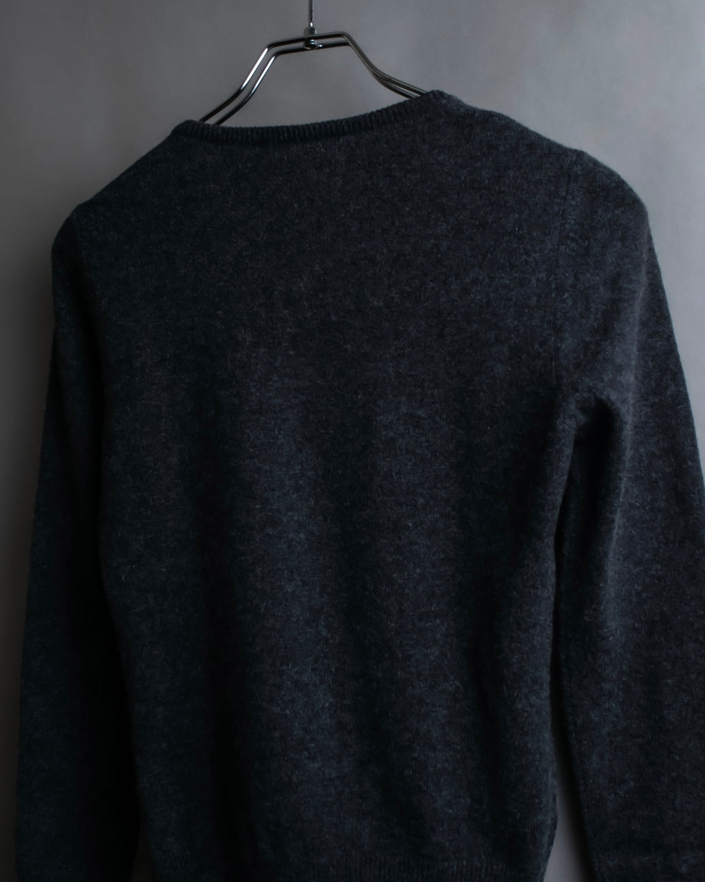 "CELINE" Beautiful U-neck design cashmere knit pullover