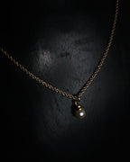 “Christian Dior” 00’s Pearl drop necklace with CD tail charm