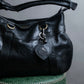 "BURBERRY Blue Label" Shiny leather heart charm design one handle bag