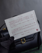 "PIERRE BALMAIN" Horizontal design grain leather 2way shoulder bag