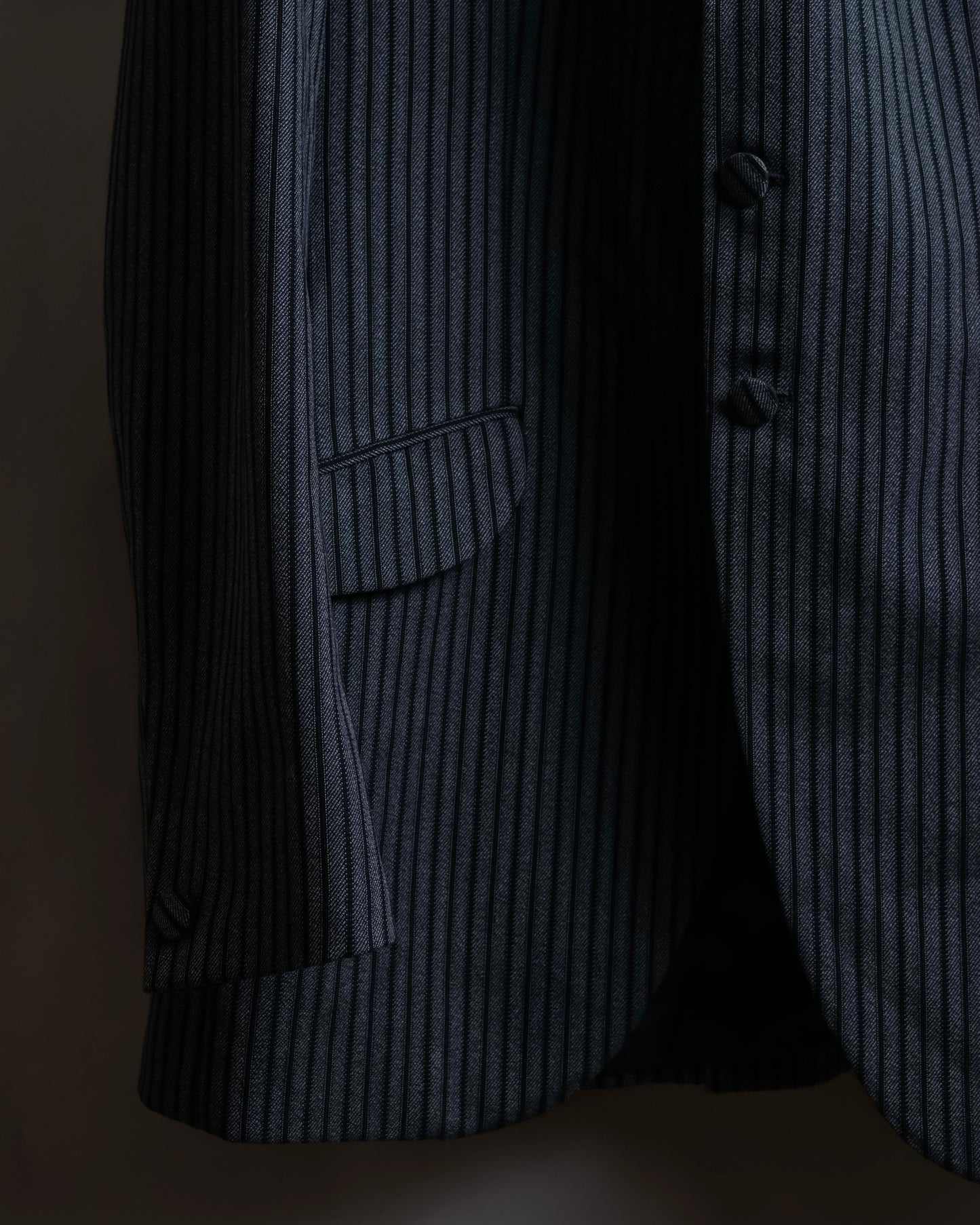 "Vintage striped three button tailored jacket"