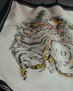 "Christian Dior" Vintage baroque print square scarf