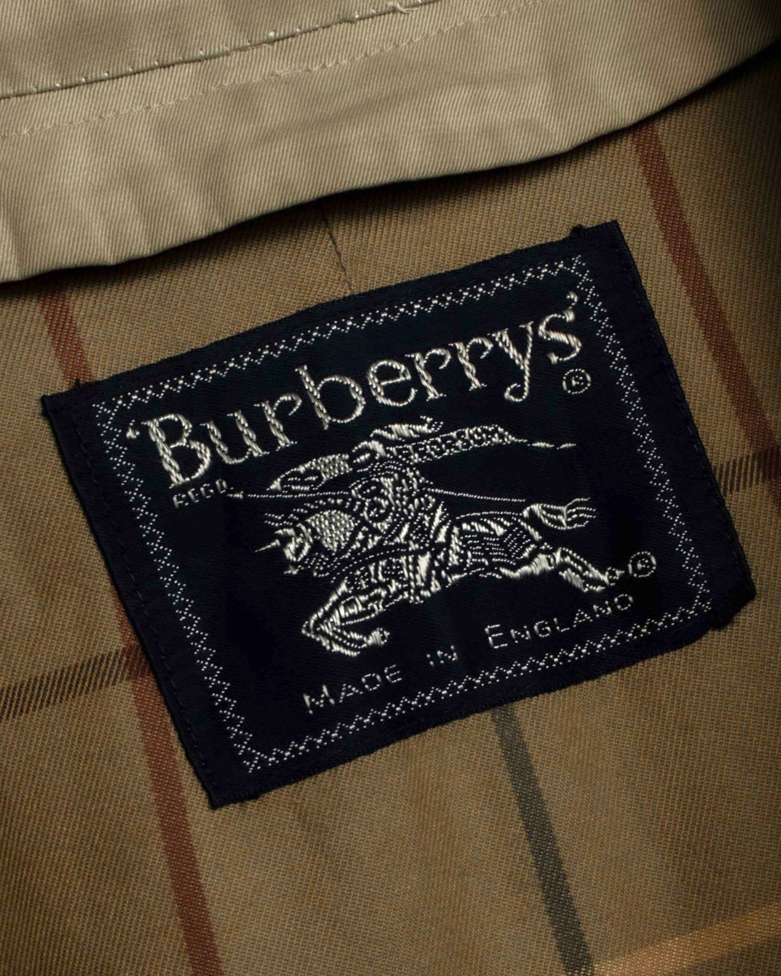 "BURBERRYS" Military detail single front stand collar coat
