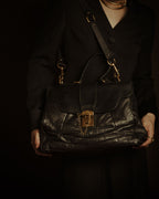 –SPECIAL– “DOLCE & GABBANA” 00’s-10’s Miss orient padlock leather satchel