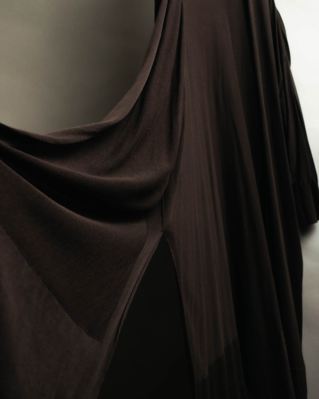 "Hermès" 00's Draped cotton silk long cardigan