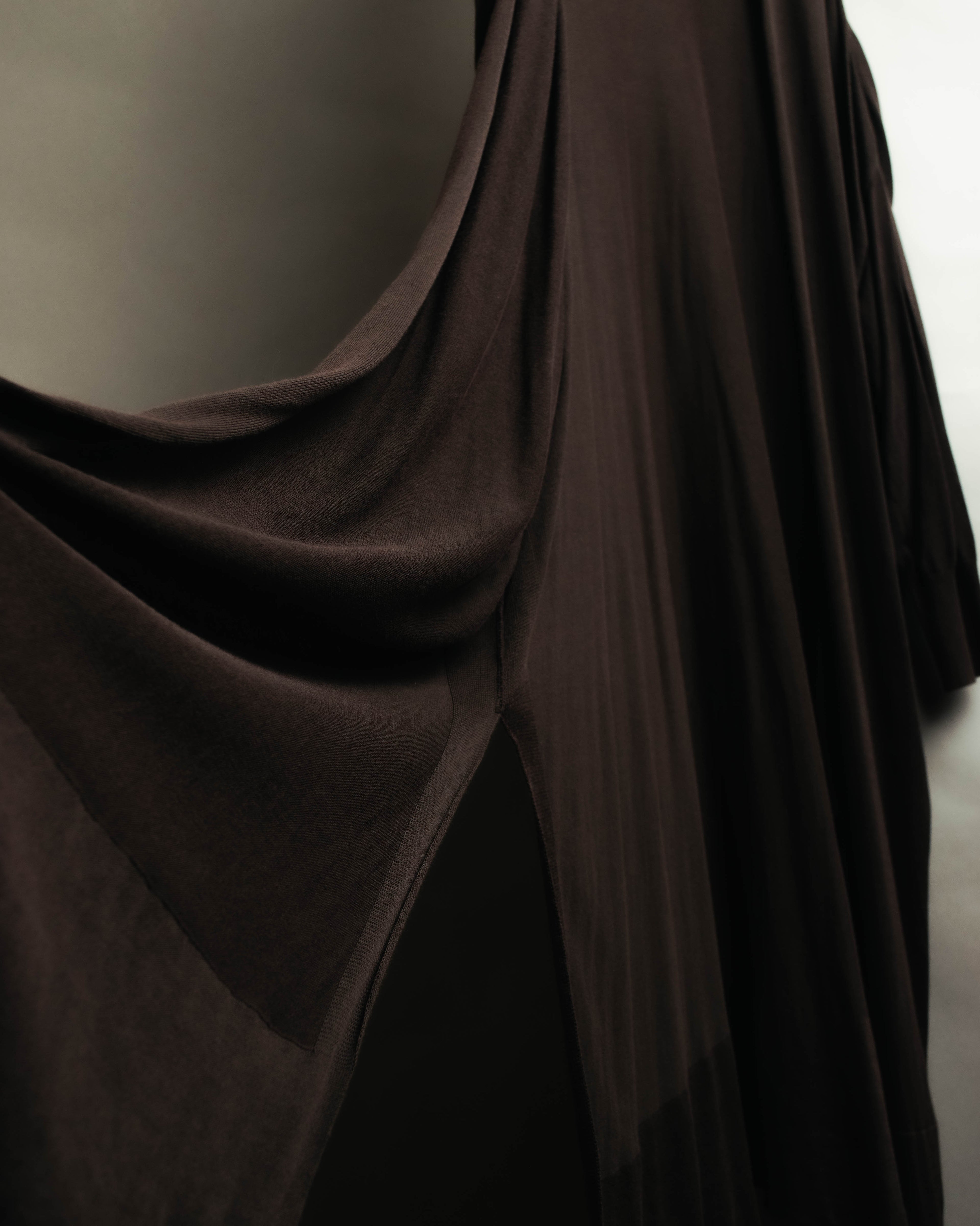 "Hermès" 00's Draped cotton silk long cardigan