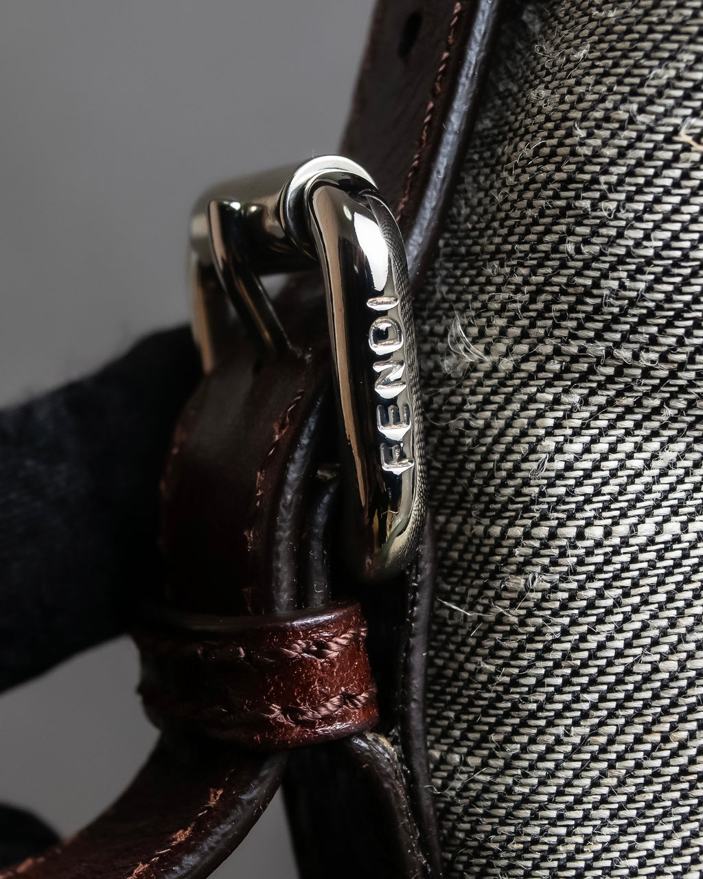 "FENDI" Animal embroidery design boa combination shoulder bag