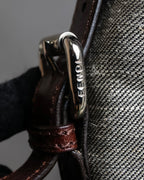 "FENDI" Animal embroidery design boa combination shoulder bag