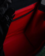 "CELINE" 80's-90's Square silhouette gold parts design leather hand bag