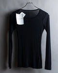 "YOHJI YAMAMOTO FEMME"
Sheer cotton round neck pullover