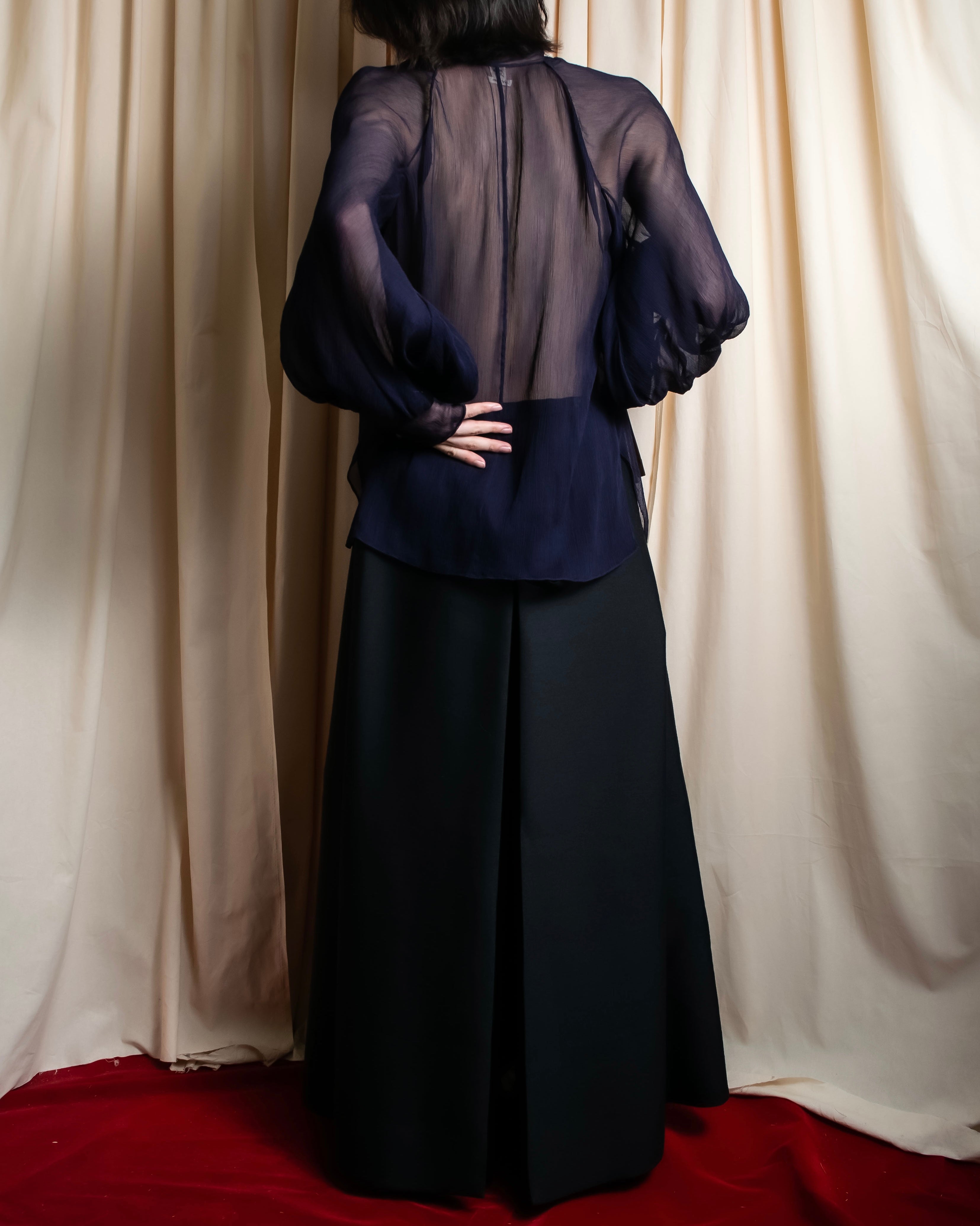 "WE11DONE" Flare silhouette super maxi skirt