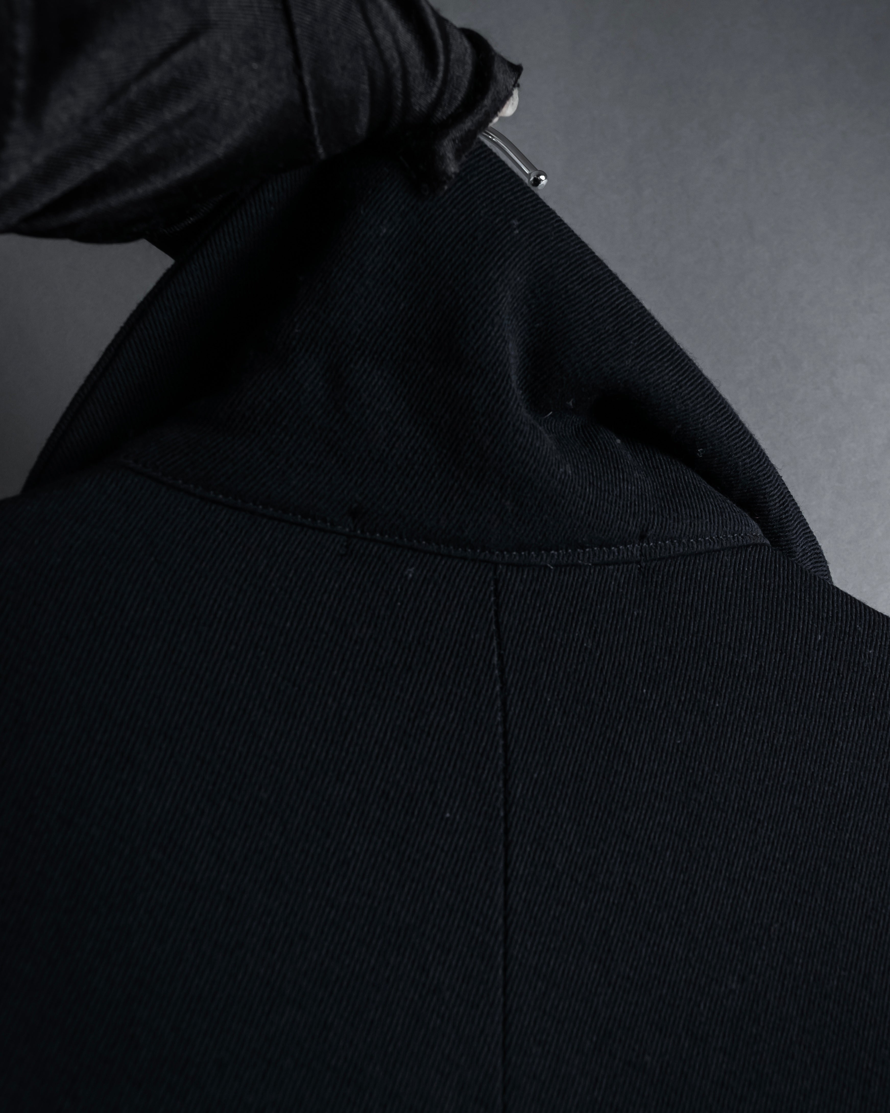 -SPECIAL- "Y's" 15AW Cape design panel oversized stand collar coat