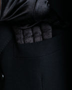 "BURBERRYS" Peaked lapels tailored jacket & wide tapered silhouette slacks set up