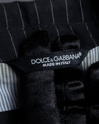 "Dolce & Gabbana" Collar switching design pinstripe pattern tailored jacket