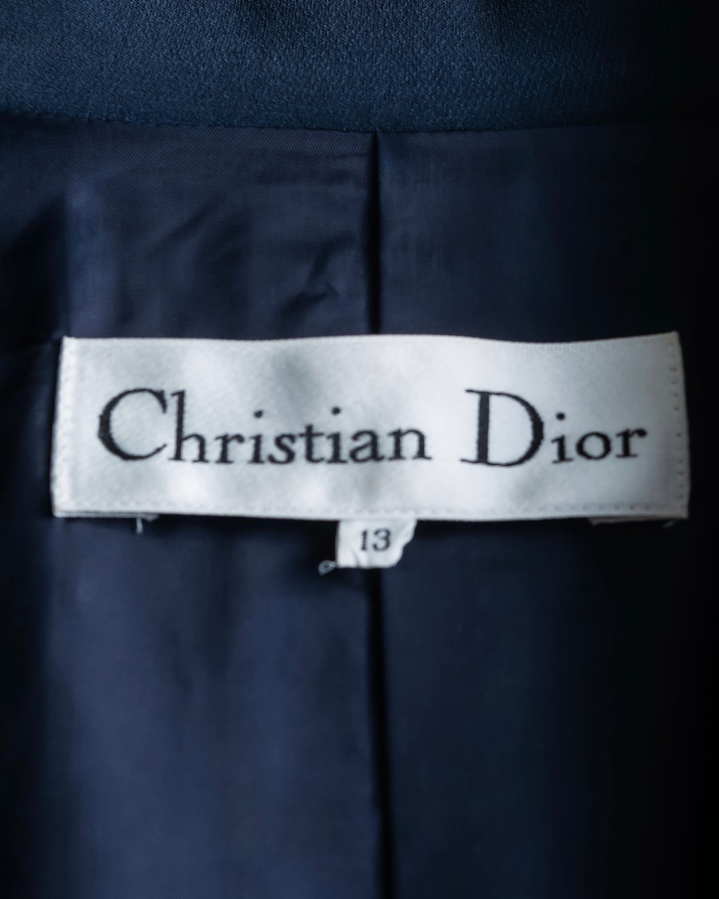 "Christian Dior" Asymmetrical gathered design tailored jacket