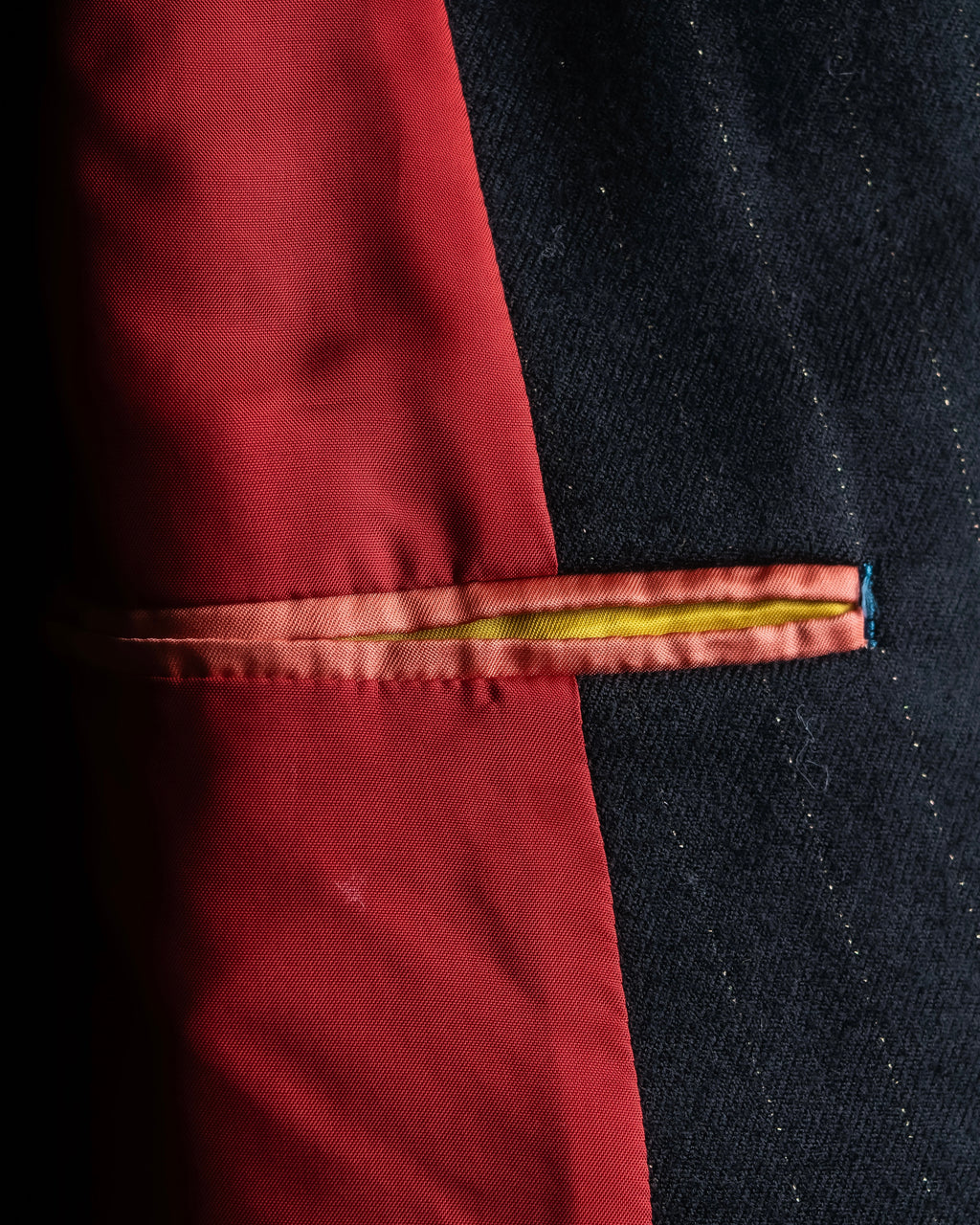 "PAUL SMITH" Peaked lapel tailored jacket and tapered slacks in glittery striped pattern set up