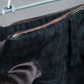 "HERMES" Leather trimmed design tapered pants