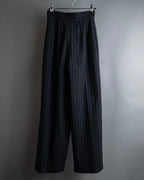 "BALENCIAGA" Side zipper design striped slacks